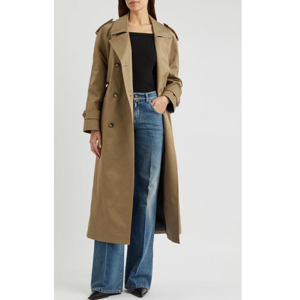 VANESSA LAB • Khaki Beige Trench Coat Driving Jacket - Picture 2 of 11